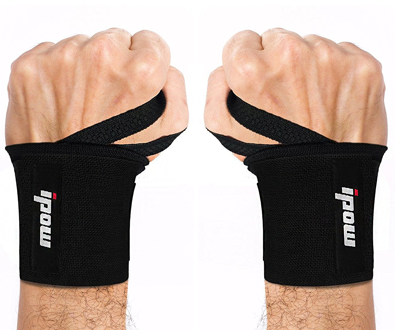 Being fit Weight Lifting Wrist Wraps Support Bodybuilding Fitness Muscle Training Gym Elasticated Cotton Fist Straps Men Women Powerlifting Thumb Loop Support Pro 24” Heavy Duty Braces