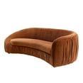 thumbnail image 2 of 4 Orange Curved - 92.2 Inch, Upholstered , Wood & Plywood, Spring Cushion, Modern Style, Comfortable Retreat + Plywood Construction, Modern, Cozy Lounge, 2 of 5