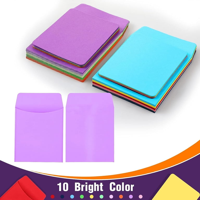 Maruai Colored Envelopes - Western No. 1 Size, 10 Packs, 5 Colors
