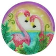 thumbnail image 2 of Angelo Décor 23.3-inch tall Flamingo Glass Birdbath with Metal Stand, 2 of 8