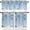Sky Blue, variant on Christmas Kitchen Curtains and Valances Set, Rod Pocket Curtains Tier Farmhouse Window Curtains 24 Inch Length, Red Winter Pine Tree Silver Leaves Snowflake 3 Piece Kitchen Curtains Set