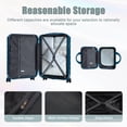 thumbnail image 3 of GDF Studio 2-Piece Hardside Luggage Set, Carry On Suitcase with Cosmetic Case, TSA Lock and Spinner Wheels, Dark Blue, 3 of 11