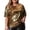 Gold, variant on KDFJPTH Womens Graphic T Shirts Loose Large Size Round Neck Solid Color Bright Short Sleeve Tshirts Tops