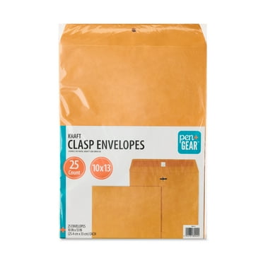 Pen+Gear Kraft Clasp Envelopes, 10 in x 13 in, 25 Count
