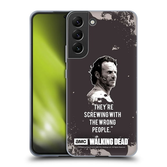 Head Case Designs Officially Licensed AMC The Walking Dead Quotes Rick Trap Soft Gel Case Compatible with Samsung Galaxy S22 5G