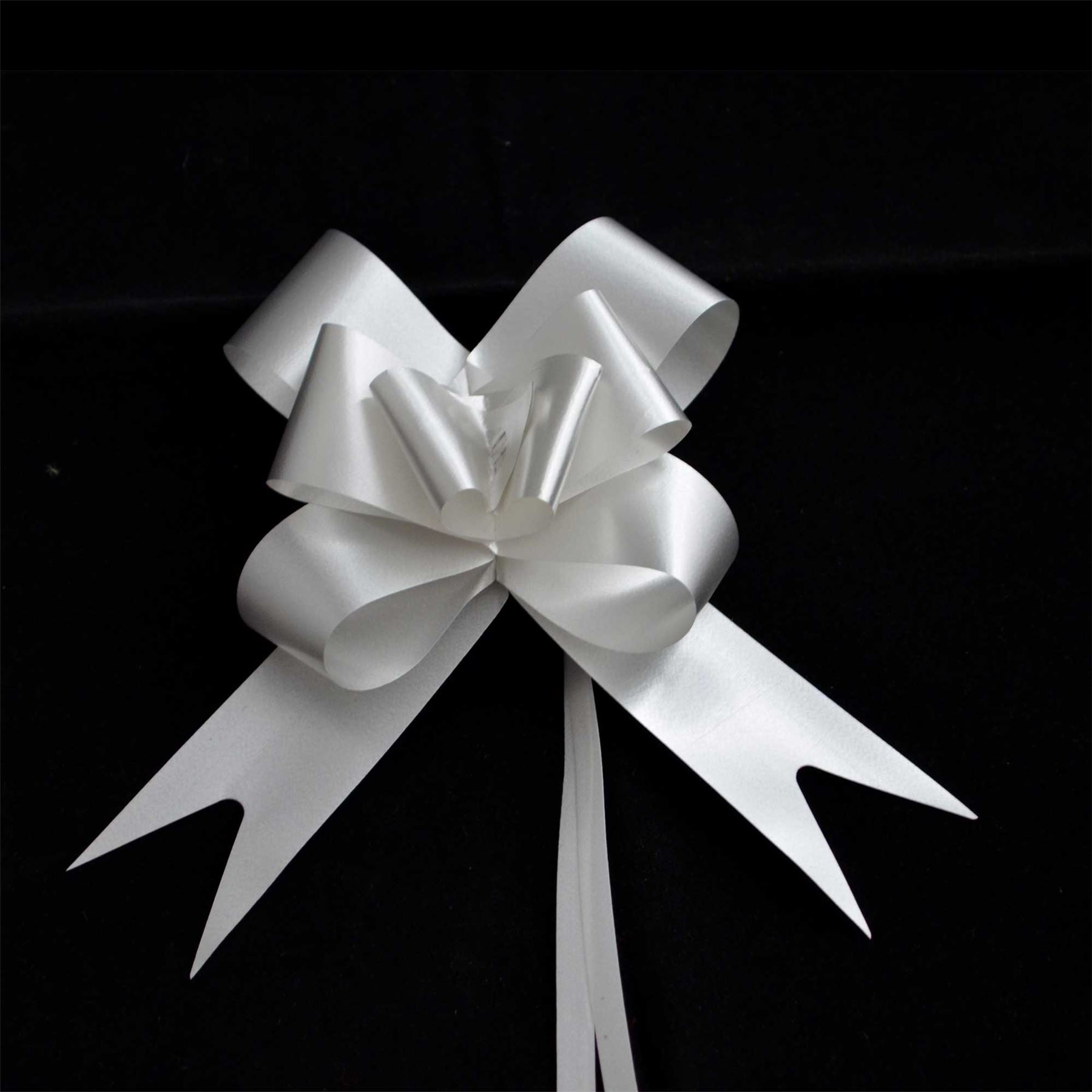 30mm Large 10 Pull Bow Ivory Ribbons Wedding Floristry Car Gift Decorations for sale online 