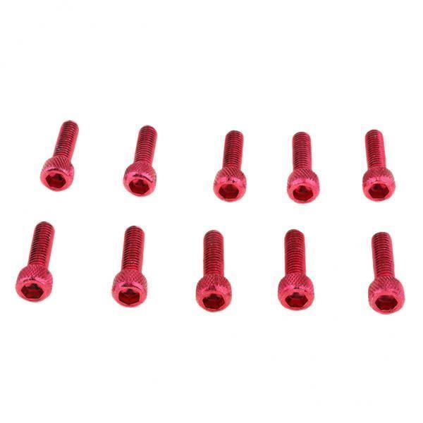 2x 10 Piezas M6x20MM Aleación de Llave Hexagonal Perno Tornillo Cabeza Tornillos Roja Yotijar Tornillo de cabeza hueca M8