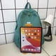 thumbnail image 2 of Mochila para Estudiante Bolso Hombro Pato Con Correa Ajustable Nailon () Verde, 2 of 6