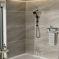 thumbnail image 6 of Multi Function Dual Shower Head - Shower System with 4.7" Rain Showerhead, 7-Function Hand Shower, Adjustable Slide Bar,Matte Black, 6 of 8