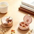 thumbnail image 4 of 1 Pc 3 Compartment Small Pill Box, Moisture Proof Case, Travel Organizer for Pocket Purse, Pill Holder Dispenser, Daily Portable Vitamin Container, Fish Oil and Supplement Storage, 4 of 6
