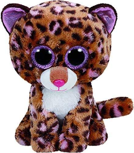 NEW W/TAG-SUPER CUTE-**IN HAND** TY PATCHES LEOPARD BEANIE BOOS KEY CLIP 