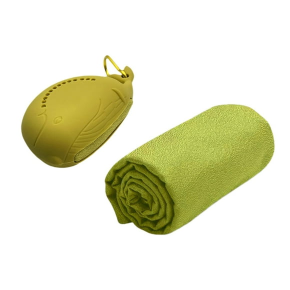 Toalla deportiva, suave, transpirable y fresca para fitness, fútbol y . verde