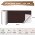 thumbnail image 6 of Self Adhesive Leather Repair Patch, Dark Brown, 4 X 90 Inch, Vinyl and Leather Repair Tape for Couches, Furniture, Car Seat, Vinyl Upholstery, 1 Pack, 6 of 9