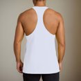 thumbnail image 4 of Gym Tank Tops for Men Summer Racerback Scoop Neck Sleeveless Shirt Lightweight Breathable Athletic Workout Tanks, 4 of 5