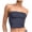 Navy, variant on Women's Double Lined Tube Top Strapless Backless Bandeau Sleeveless Crop Tank Y2K Trendy Going Out Casual Solid Color Shirt Slim Fit Sexy Corset
