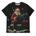 thumbnail image 5 of Men's Christmas T Shirt, 3D All Over Print Santa Claus Graphic Tee, Funny Holiday Short Sleeve Crew Neck Top for Men, Soft Stretchy 88% Polyester 12% Spandex, S-4XL, 5 of 7