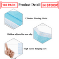 thumbnail image 3 of 100 Pack Disposable Face Mask 3-Ply Ear Loop support local Canadians - Ships from Canada Jetable Masques - Zoomtoner, 3 of 3