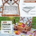 thumbnail image 4 of Juego de Canasta de Picnic HappyPicnic para 4 Personas con Enfriador y Manta, 4 of 8