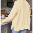 thumbnail image 4 of Women's Oversized Batwing Sweaters Fall Outfits Trendy Crewneck Knit Side Slit Fashion Pullover Tops, 4 of 6