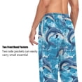 thumbnail image 4 of Top-kevin Dolphin Sea Wave Pajama Pants for Men Comfort Sleep Lounge Bottoms Straight-fit with Pockets S-XXL, 4 of 6