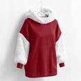 thumbnail image 6 of Qzwdhjm Ribbed Hoodies for Women Fuzzy Xmas Hooded Sweatshirt Long Sleeve Cozy Casual Winter Santa Hoodie with Pocket, 6 of 9