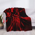 thumbnail image 3 of Fotbe The Red Head Skull Manta de Franela con Estampado, Manta Ultrasuave para Cama, Sofá, Auto, Hipoalergénica y Antibolitas-40"x30", 3 of 6