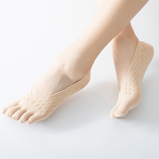 VERDANVERSE 3Pares Calcetines Para Mujer Con De Separados Y Nylon Suave