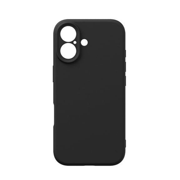 Shockproof Case for iPhone 17 Liquid Silicone Phone Case, Full Body Camera Lens Protective Phone Cover, Anti-Scratch Soft Microfiber Lining Slim Thin Skinny iPhone 17 Case - Black