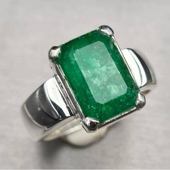 Natural Emerald Ring Unheated Untreated Green Emerald Ring Swat rich green Emerald stone Swati Emerald Ring real Zamurd Ring Shia rings