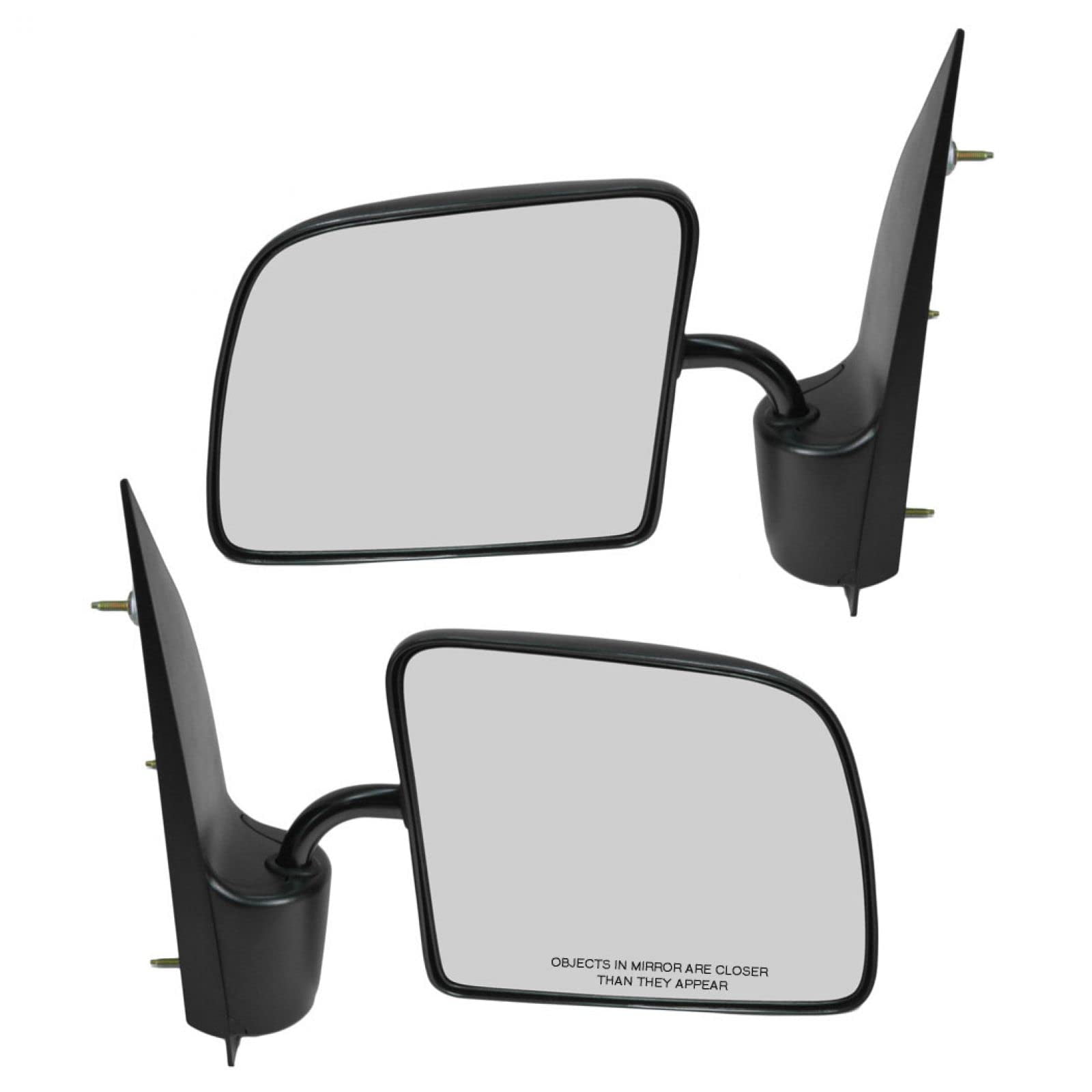 TRQ Manual Folding Mirrors RH Passenger Side for 9406 Ford E350 Van