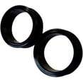 2pcs Pair of Flexible Black Silicone Double Flared Ear Gauge Stretcher