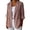 A1 Rose Gold, variant on Blazers for Women Linen Blend Three Quarter Rolled Sleeve Open Front Jacket with Notched Lapel, Single Button Patch Pockets for Work Office Business Casual Outfits Brown L