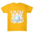 thumbnail image 4 of QUNYINEY Easter Shirts for Women Crew Neck Casual Pullover Short Sleeve Tops Loose Summer Tops for Women, 4 of 5