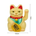 thumbnail image 6 of Statue Decor Solar Energy Realistic Details Fine Workmanship Home Mascot Vivid Expression Decorate High Gloss Chinese Lucky Wealth Waving Cat Car Ornament Desktop Decor, 6 of 7