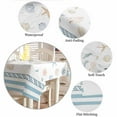thumbnail image 6 of Coastal Christmas Tablecloth Square Table Cloth 60x60 , Waterproof Tablecloth Outdoor Table Cloth, Xmas Tree Starfish Beach Blue Striped Washable Table Cover for Kitchen Dining Party, 6 of 8