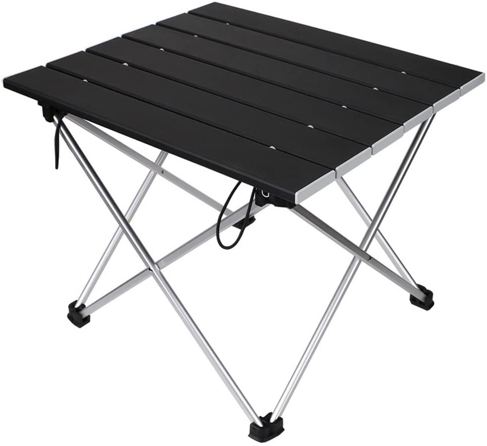 BBQ 3 Size Lightweight Picnic Table with Carry Bag for Hiking Fishing and Travel Portable Compact Roll Up Camp Table Aluminum Folding Camping Table