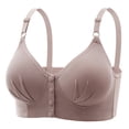 thumbnail image 2 of Front Closure Bras for Womens Bras Front Snaps Seniors Snap Front Bra Older Women Comfort Everyday Bras (Coffee), 2 of 7