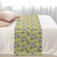 thumbnail image 3 of Bed Runner Scarf for Cal.King Size Bed, Yellow Cashew Flower Beds Scarf Throws for Foot of Bedding, Retro Ethnic Abstract Country Decorative Beds Runners for Bedroom Guestroom, 102"x20", 3 of 8