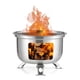 thumbnail image 3 of Portable Camping Stove Mini Backpacking Wood Burning Stove Survival Alcohol Burner Charcoal Grill for Alcohol Candle Wood Cooking BBQ Picnic, 3 of 5