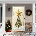 thumbnail image 6 of HomeDM Christmas Door Banner - 71×35 Inch Christmas Door Cover Decorations Xmas Tree Pattern Fireplace Front Door Backdrop Window Cover, 6 of 6
