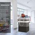 thumbnail image 2 of DOKEHOM 80L [2 Pack] Freestanding Laundry Hamper with Handle, Collapsible Large Cotton Storage Basket for Clothes (Gradient Grey), 2 of 6