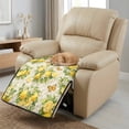 thumbnail image 3 of ZIATUBLES Recliner Chair Slipcover, Quilted Recliner Sofa Cover Counch Furniture Protector for Prts Dogs, Washable Foldable Living Room Decor Accessory, Lemon Butterfly Floral Print, 3 of 8