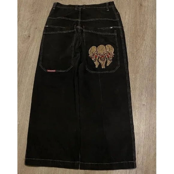 Y2K Baggy Jeans vintage JNCO high quality Embroidered pattern jeans Hip Hop streetwear Casual men women Harajuku wide leg jeans ZR
