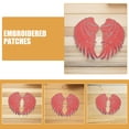 thumbnail image 3 of WRISTBIQUE 2Pairs Decorative Red Sequin Wing Patches Iron on Fabric Applique for Jackets Jeans, 3 of 7