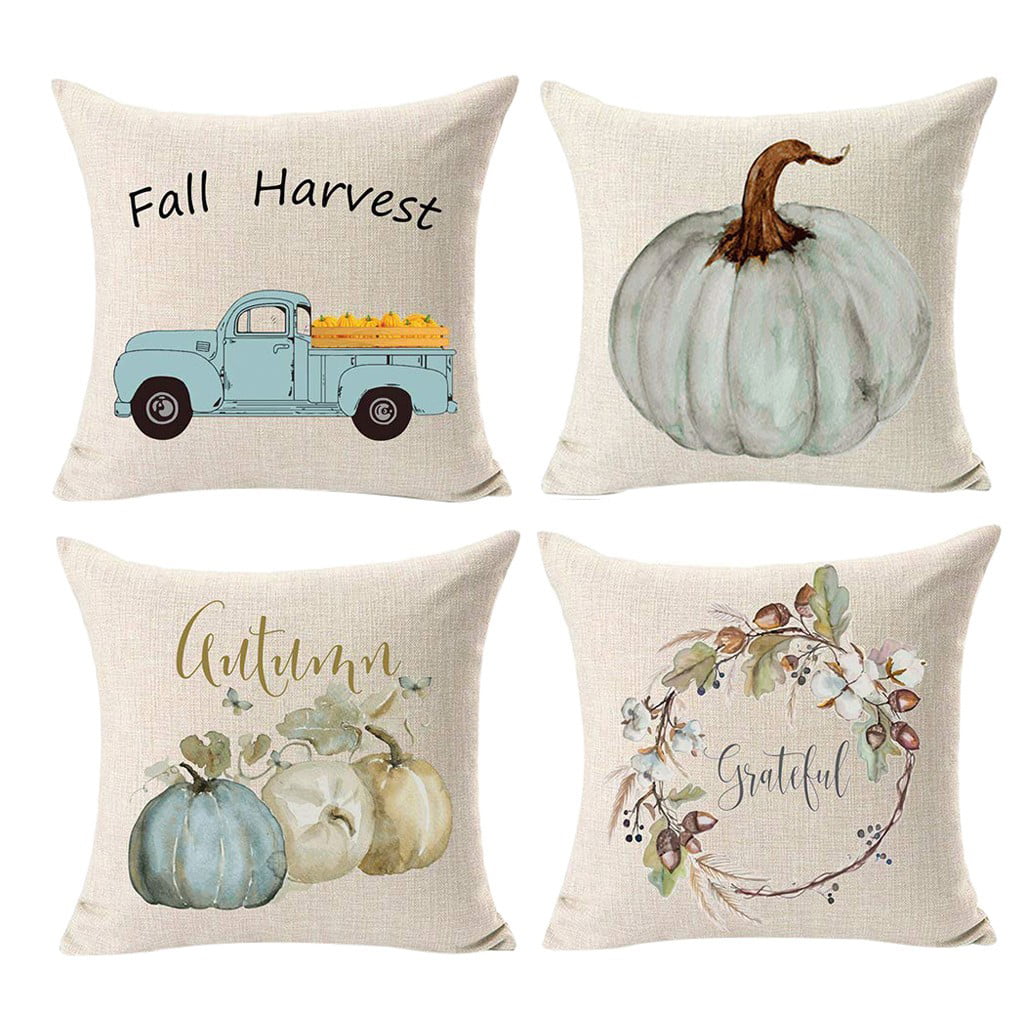 Sofa Cojines Thanksgiving Fall Car Cushion Cover Harvest Bed Throw Pillow Case 