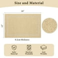 thumbnail image 6 of Placemats Set of 4, Yamaziot Double Layer Cloth Fabric Heat Resistant Place Mat, Washable Reversible Rectangle Dining Table Mats, Hollow Khaki, 12"x18", 6 of 7