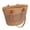 Khaki, variant on BadPiggies Women's Straw Shoulder Bag Large Rattan Woven Totes Handmade Summer Beach Handbag Top Handle Purse - Khaki