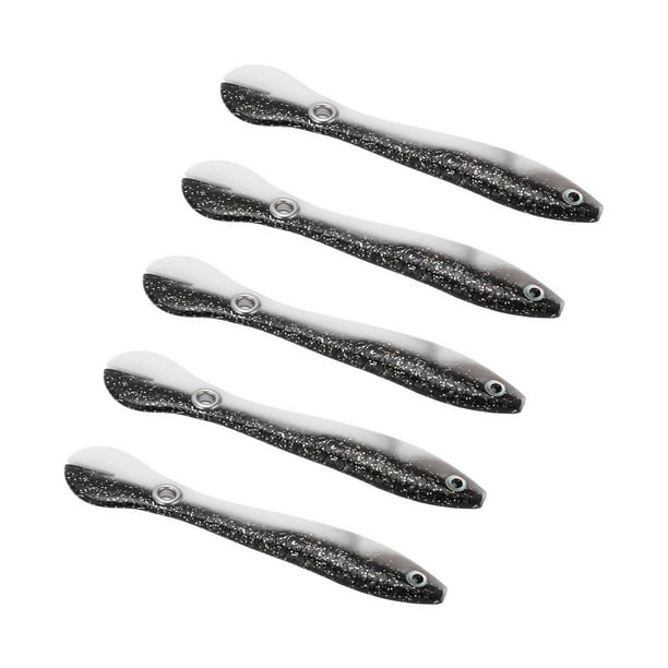 10cm 6g Silicone Bait, Environmentally Friendly 6g Soft Bait Enlarged Tail  Coil For Freshwater Black White