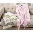 thumbnail image 4 of Fennco Styles Herringbone Collection Contemporary Fringed 50 x 60 Inch Throw, 4 of 8