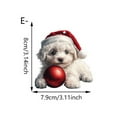 thumbnail image 2 of Bwiyojiz Christmas Decorations Hanging Ornaments Cute Dog Series Acrylic Bag Computer Keychain and Car Rearview Mirror, Gifts for Sister, 2 of 3